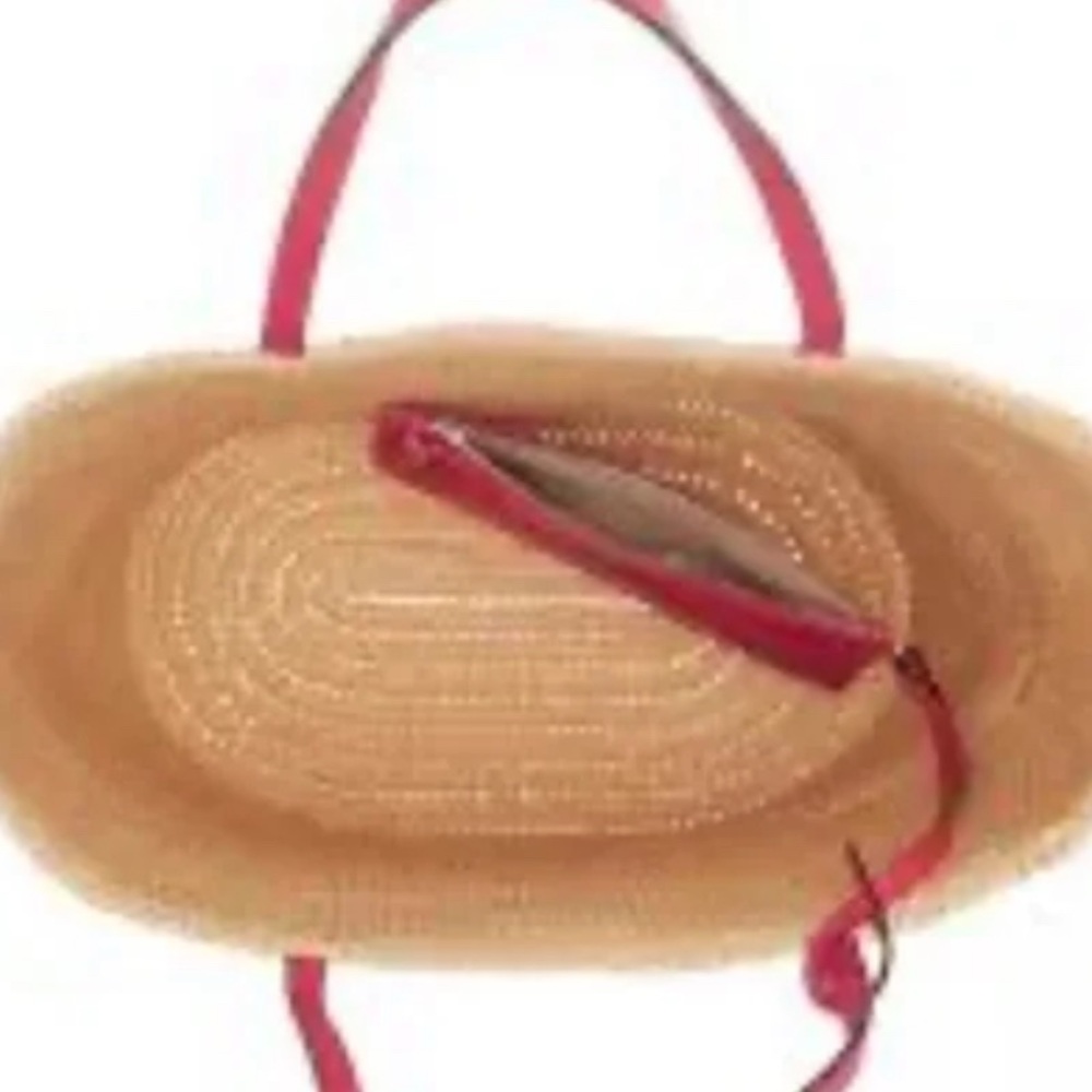 NWT Ralph Lauren Brie Tote Neutral Hot Pink Trim Designer Bag Gift Mother’s Day - Picture 7 of 11